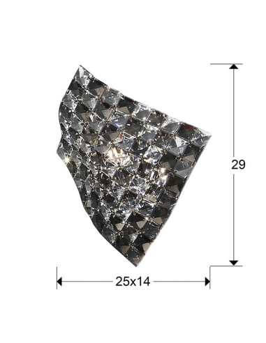 APLIQUE 1 LUZ SATEN