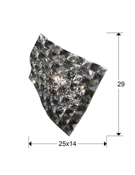 APLIQUE 1 LUZ SATEN