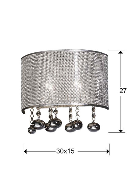 APLIQUE ANDROMEDA 2 LUCES