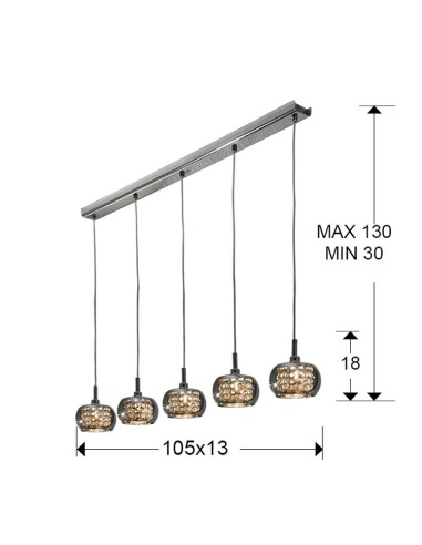 LÁMPARA ARIAN 5 LUCES