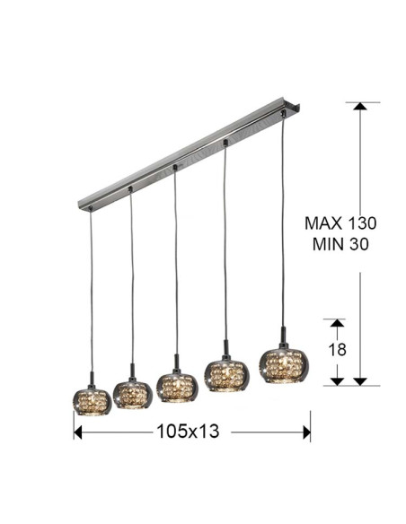 LÁMPARA ARIAN 5 LUCES
