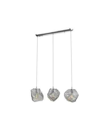 LÁMPARA 3 LUCES PETRA CROMO E27