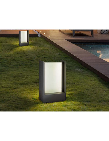 MATIA BALIZA EXTERIOR GRIS H30 IP65