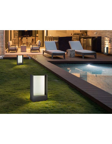 MATIA BALIZA EXTERIOR GRIS H30 IP65