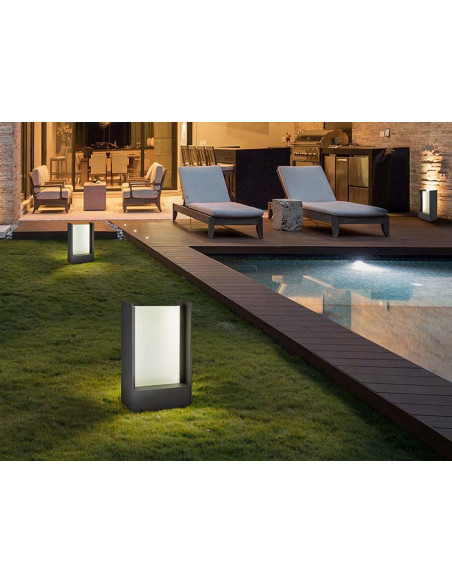 MATIA BALIZA EXTERIOR GRIS H30 IP65