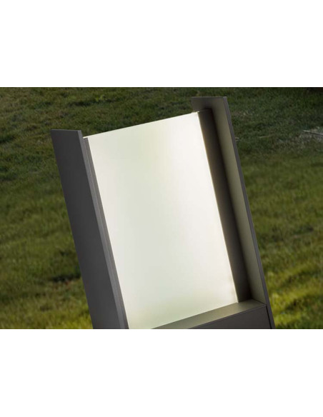 MATIA BALIZA EXTERIOR GRIS H30 IP65