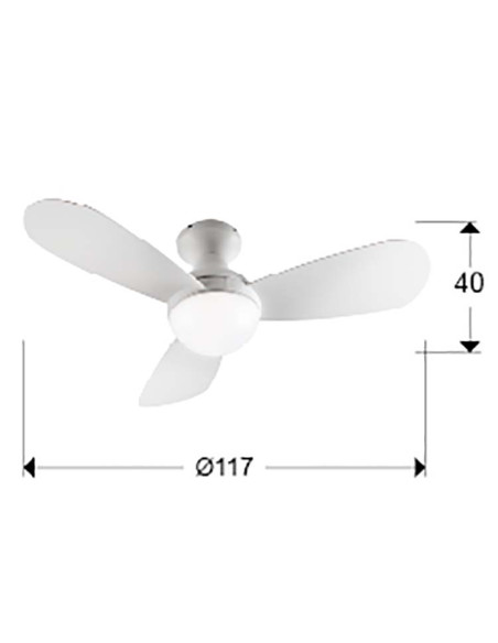 VITO VENTILADOR BLANCO D117