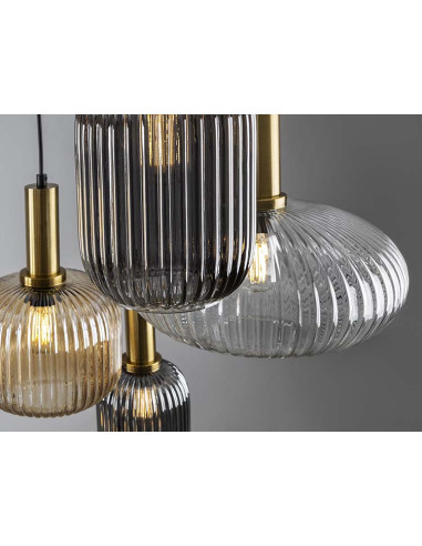 NORMA LÁMPARA 4 LUCES NEGRO LATON