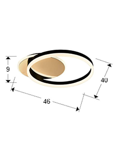PLAFÓN ORIEL ORO Y NEGRO
