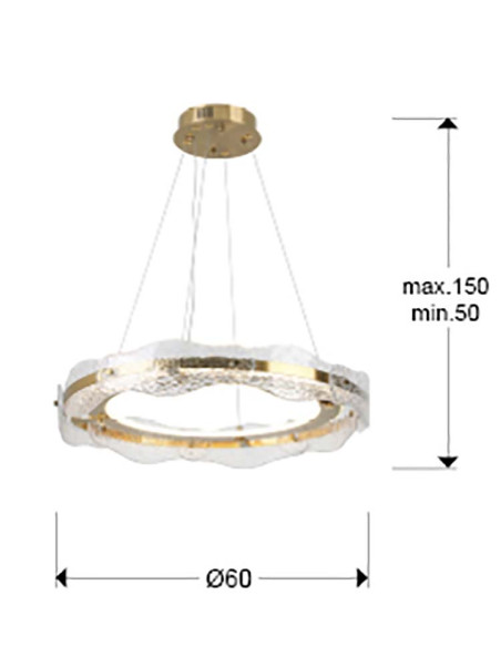 LIRA LÁMPARA Ø60 ORO DIMABLE