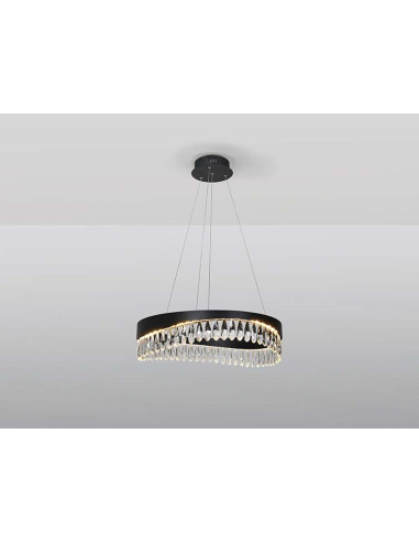 SELENE LÁMPARA Ø60 NEGRO CRISTAL