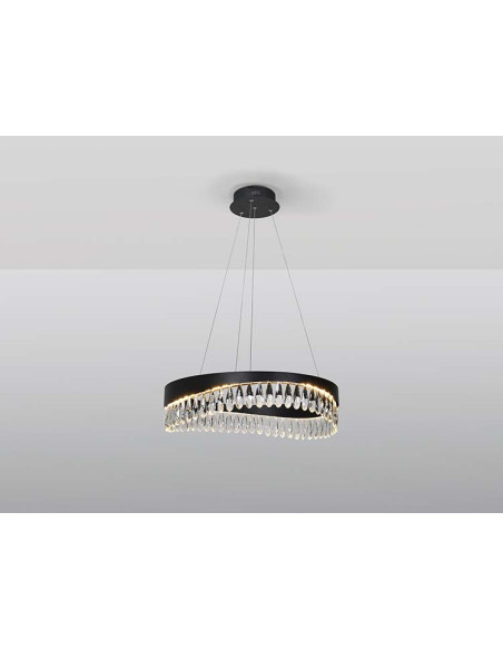SELENE LÁMPARA Ø60 NEGRO CRISTAL