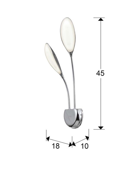 APLIQUE 2 LUCES LED LUCILA