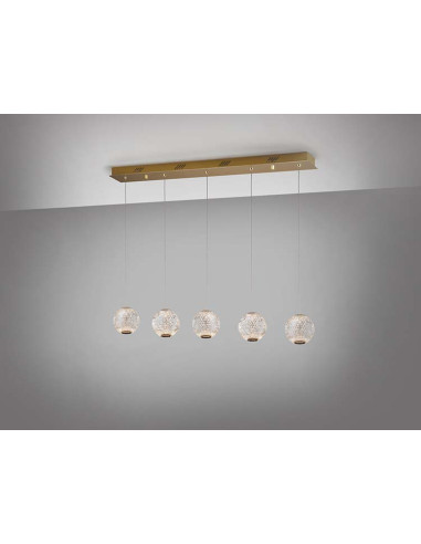 LÁMPARA 5 LUCES LED AUSTRAL ORO