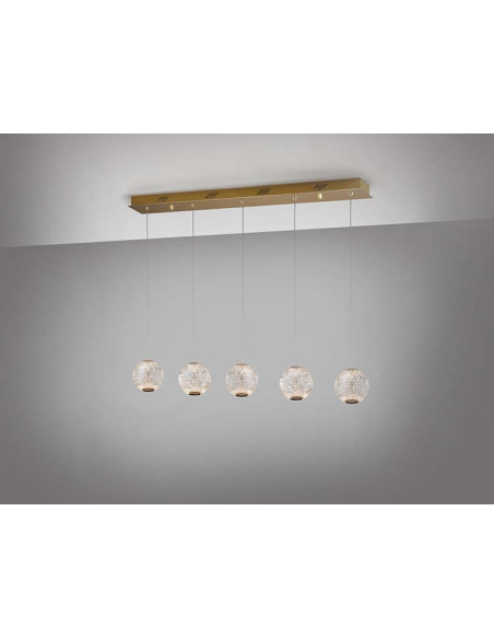 LÁMPARA 5 LUCES LED AUSTRAL ORO