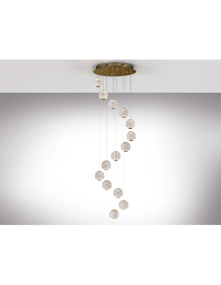 LÁMPARA 14 LUCES LED AUSTRAL ORO Ø50