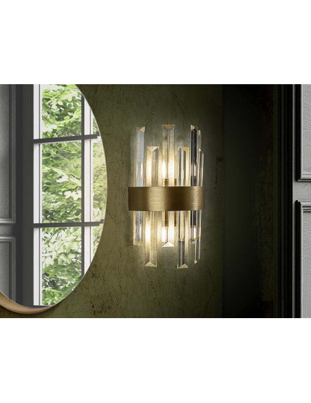 GRACE APLIQUE 2 LUCES ORO