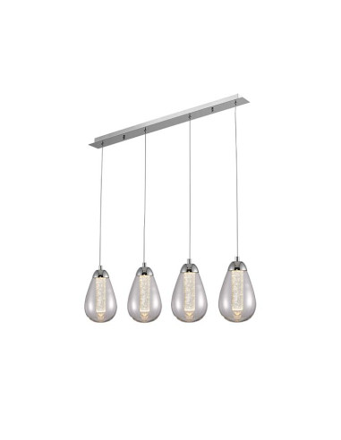LÁMPARA TACCIA 4 LUCES LED CROMO
