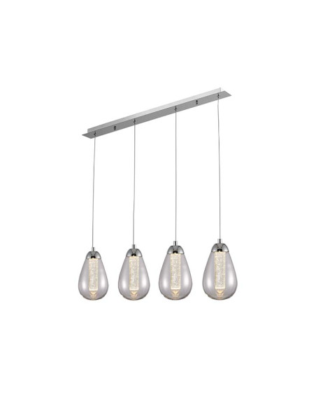LÁMPARA TACCIA 4 LUCES LED CROMO
