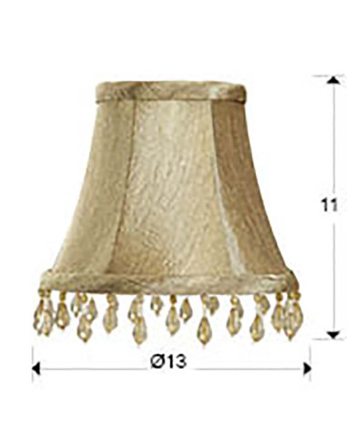PANTALLA BEIGE Ø14 CON FLECOS