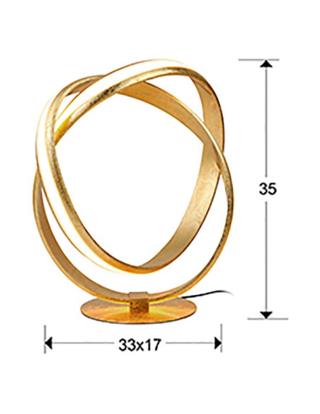 SOBREMESA LAZAS PAN ORO Ø30