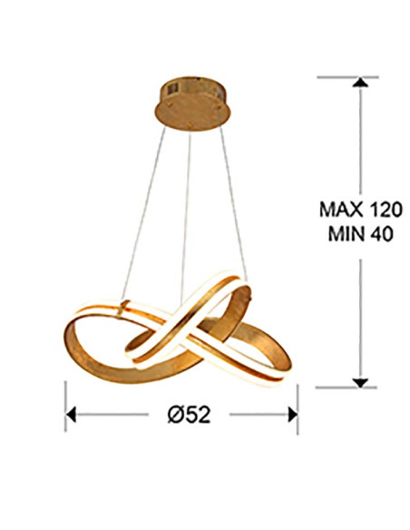LÁMPARA LAZAS PAN DE ORO Ø52