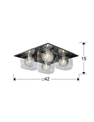 PLAFÓN 4 LUCES ECLIPSE