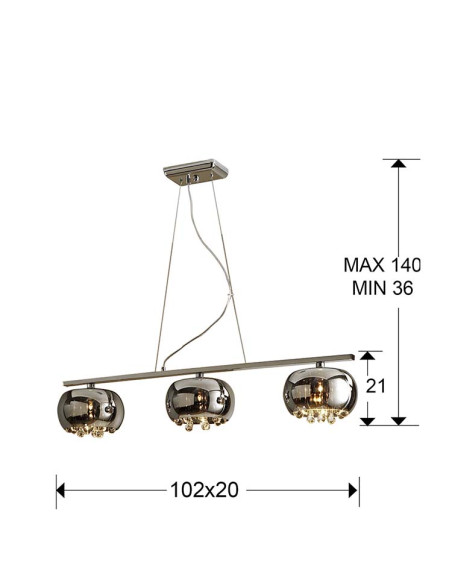 LÁMPARA ARGOS 3 LUCES LINEA