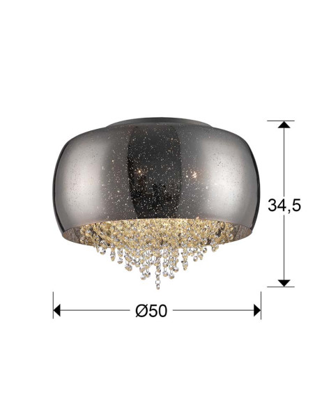 PLAFÓN CAELUM CROMO 6 G9 Ø50