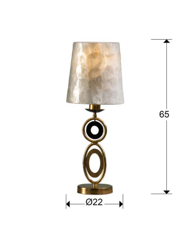 SOBREMESA EDEN ORO 1 LUZ