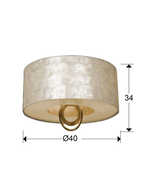 PLAFÓN EDEN ORO Ø40 3 LUCES