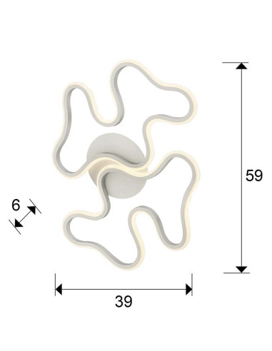 PLAFÓN GRANDE MAREA BLANCO