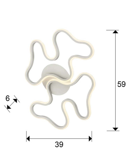 PLAFÓN GRANDE MAREA BLANCO