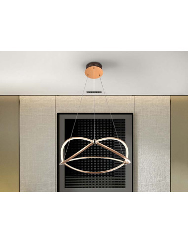 LÁMPARA LED OCELLIS 60Ø ORO ROSA