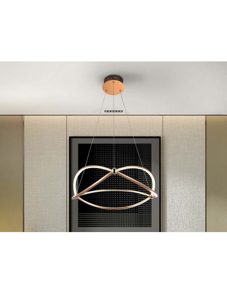 LÁMPARA LED OCELLIS 60Ø ORO ROSA
