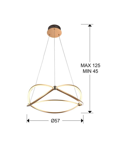 LÁMPARA LED OCELLIS 60Ø ORO ROSA
