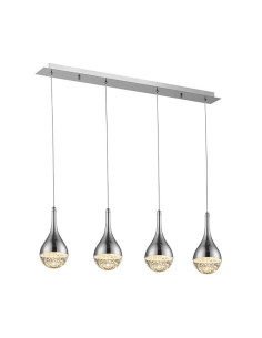 LÁMPARA 4 LUCES ELIE CROMO