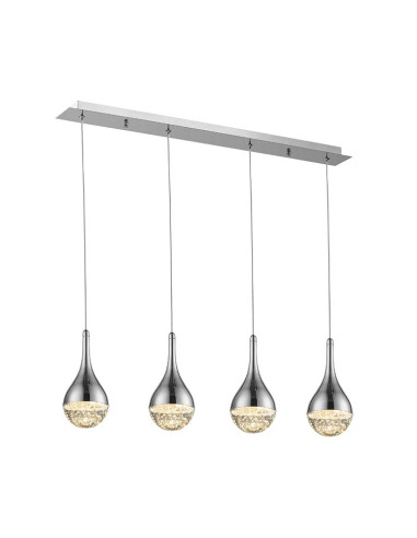 LÁMPARA 4 LUCES ELIE CROMO