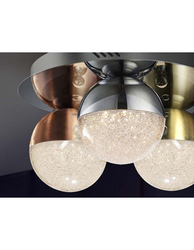 PLAFÓN 3 LUCES LED SPHERE COLORØ30