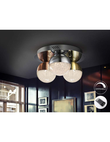 PLAFÓN 3 LUCES LED SPHERE COLORØ30 DIMABLE