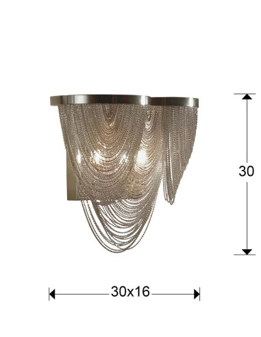 APLIQUE MINERVA 2 LUCES