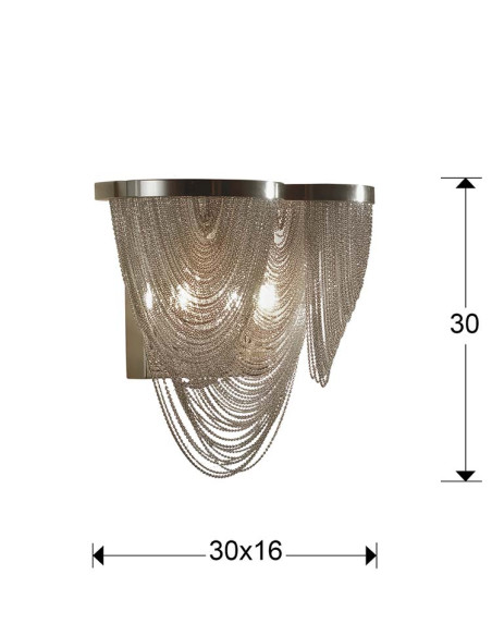 APLIQUE MINERVA 2 LUCES