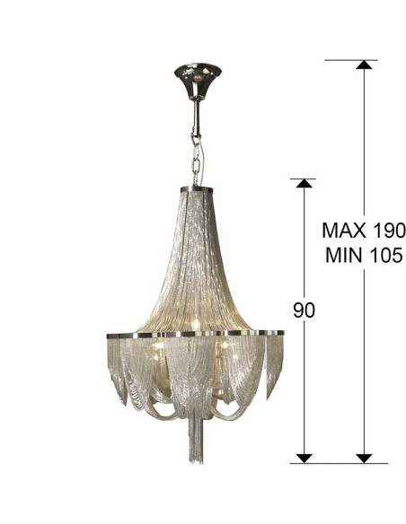 LÁMPARA MINERVA 10 LUCES DIMABLE