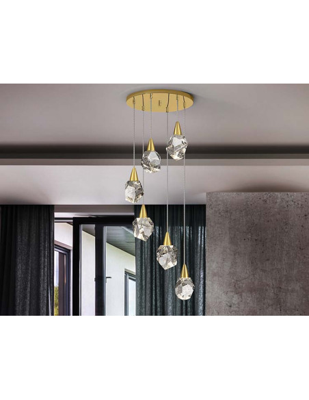 LÁMPARA 6 LUCES AQUARIA