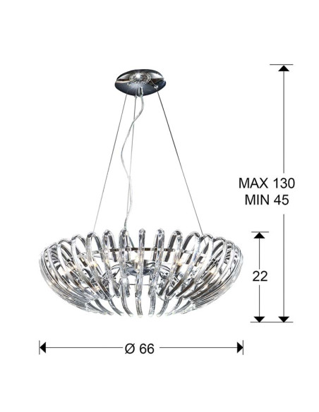 LÁMPARA ARIADNA 12 LUCES DIMABLE