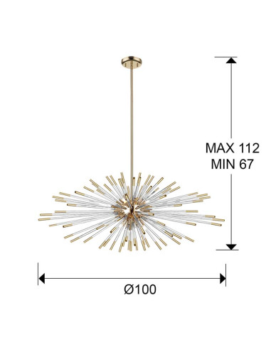 LÁMPARA 9 LUCES EVASIÓN DIMABLE
