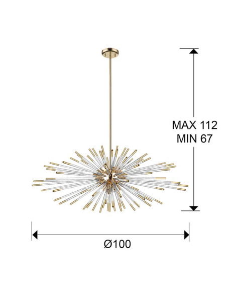 LÁMPARA 9 LUCES EVASIÓN DIMABLE