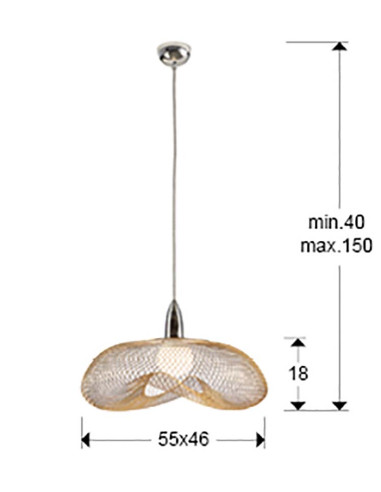 LÁMPARA 1 LUZ FORMA
