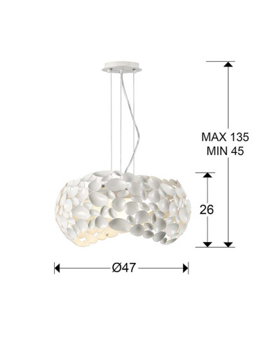 LÁMPARA 5 LUCES NARISA Ø47