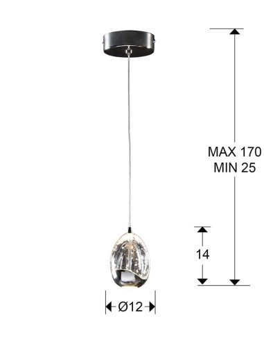 LÁMPARA ROCÍO 1 LED